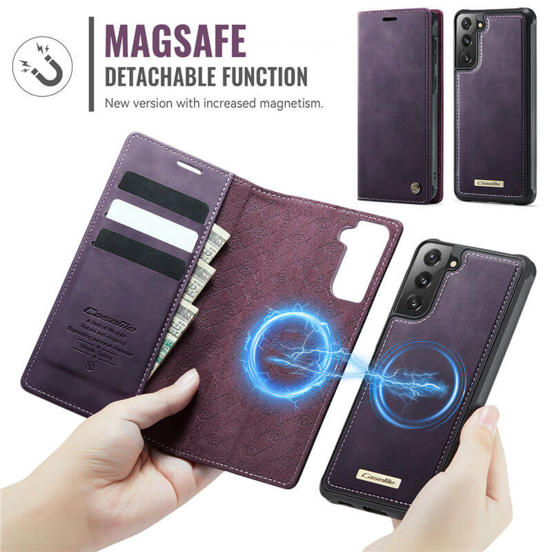 CaseMe Samsung Galaxy S21 2-in-1 Magnetic Wallet Case