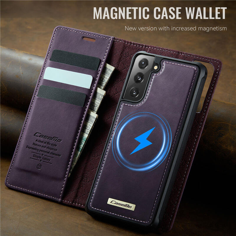 CaseMe Samsung Galaxy S21 2-in-1 Magnetic Wallet Case