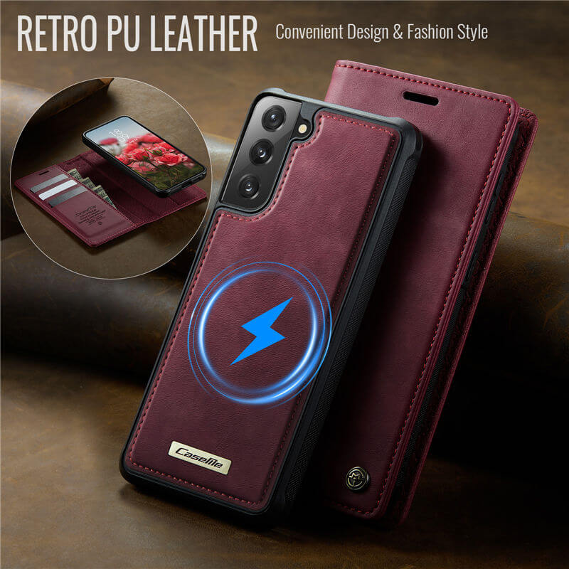 CaseMe Samsung Galaxy S21 2-in-1 Magnetic Wallet Case