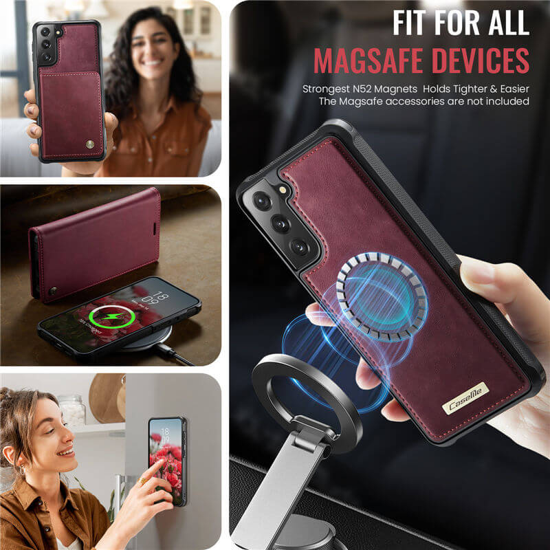 CaseMe Samsung Galaxy S21 2-in-1 Magnetic Wallet Case