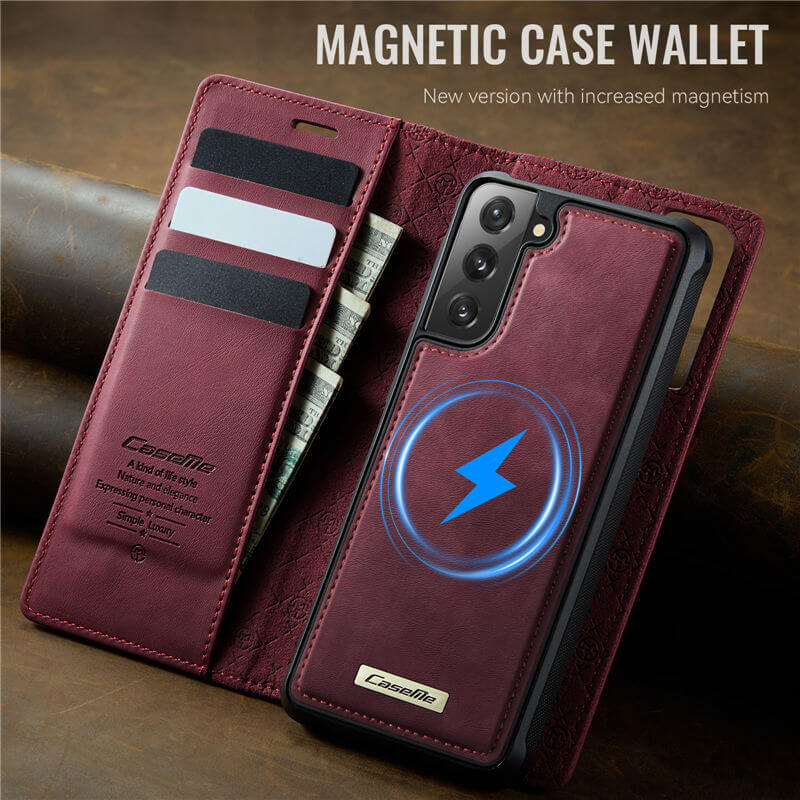 CaseMe Samsung Galaxy S21 2-in-1 Magnetic Wallet Case