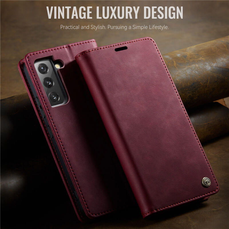 CaseMe Samsung Galaxy S22 Plus Magnetic Wallet Case with RFID Blocking