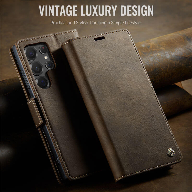 CaseMe Samsung Galaxy S22 Ultra Magnetic Wallet Case with RFID Blocking