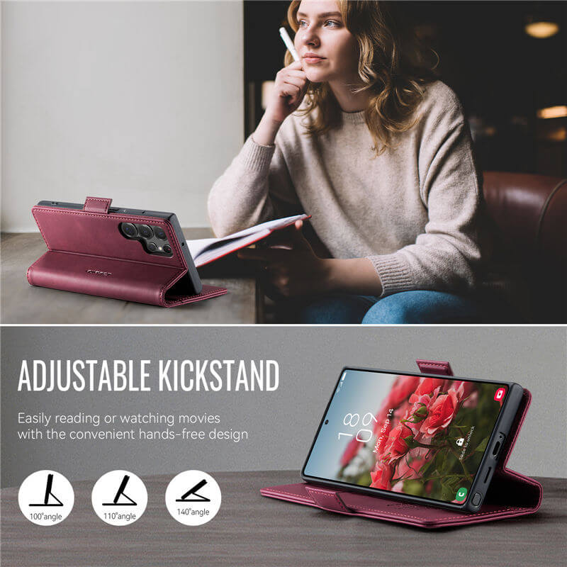 CaseMe Samsung Galaxy S22 Ultra Magnetic Wallet Case with RFID Blocking