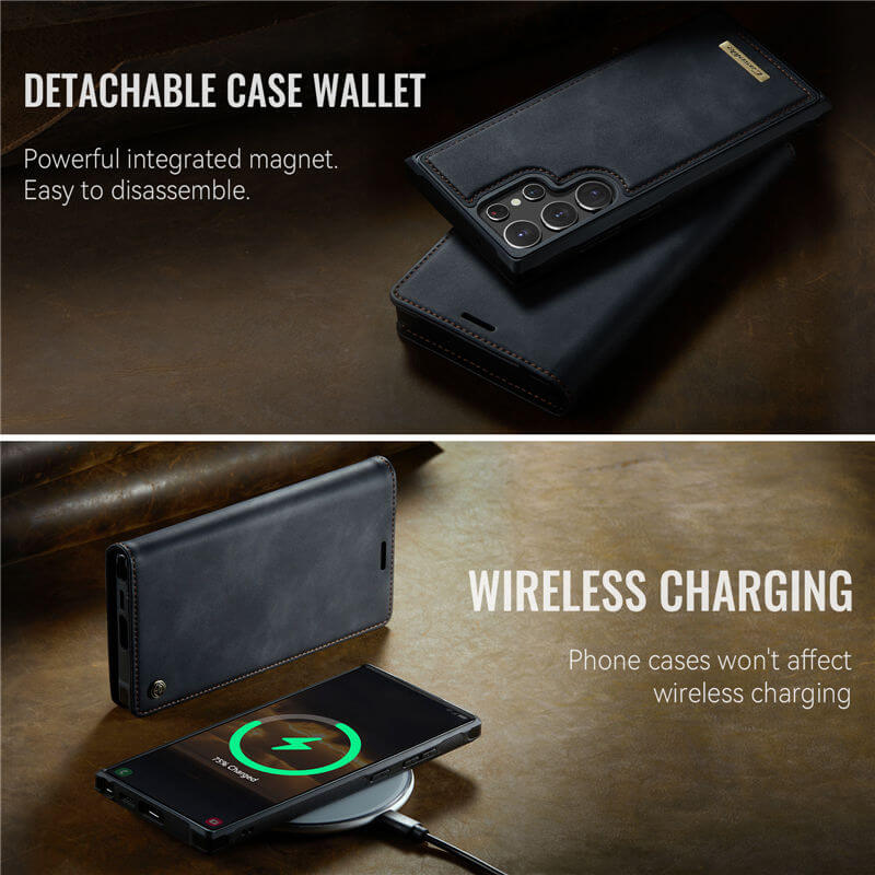 CaseMe Samsung Galaxy S22 Ultra 2-in-1 Magnetic Wallet Case