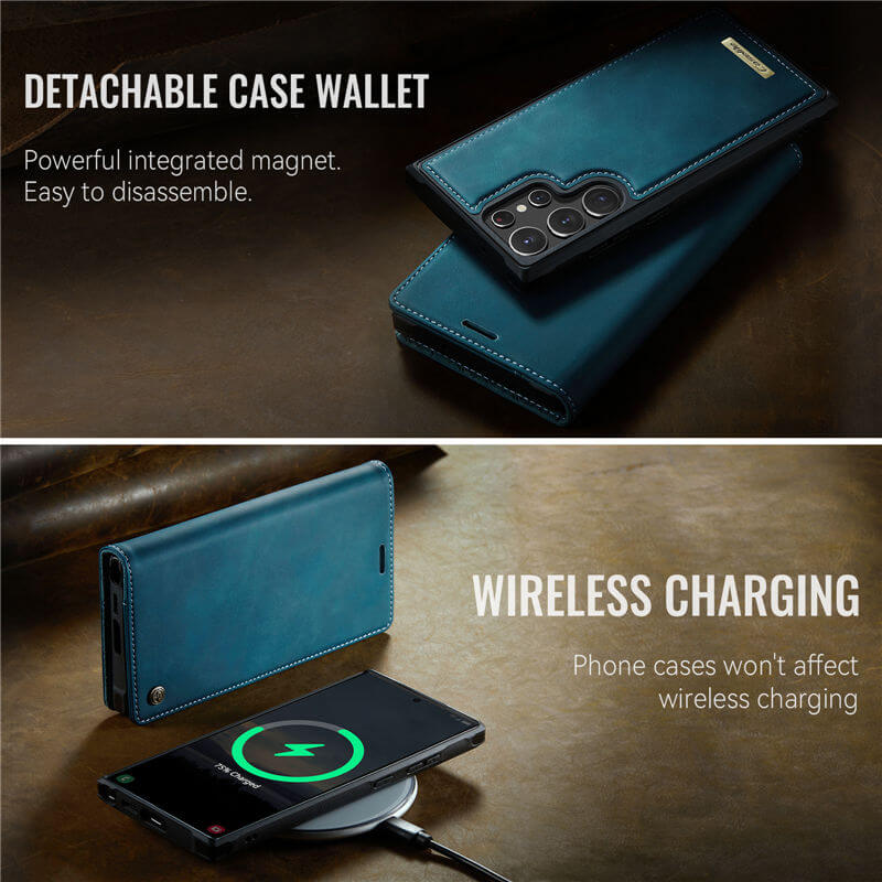 CaseMe Samsung Galaxy S22 Ultra 2-in-1 Magnetic Wallet Case