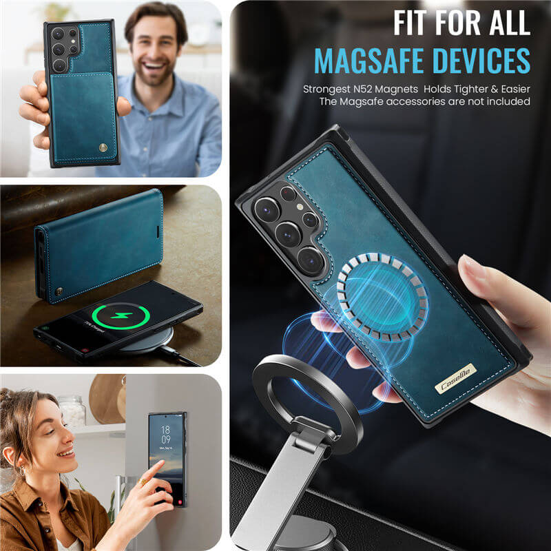 CaseMe Samsung Galaxy S22 Ultra 2-in-1 Magnetic Wallet Case