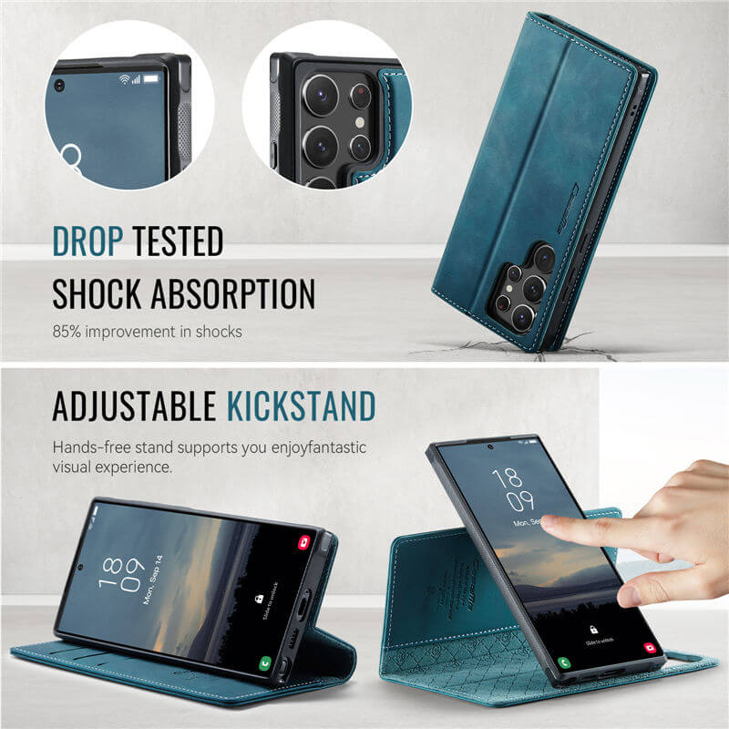 CaseMe Samsung Galaxy S22 Ultra 2-in-1 Magnetic Wallet Case