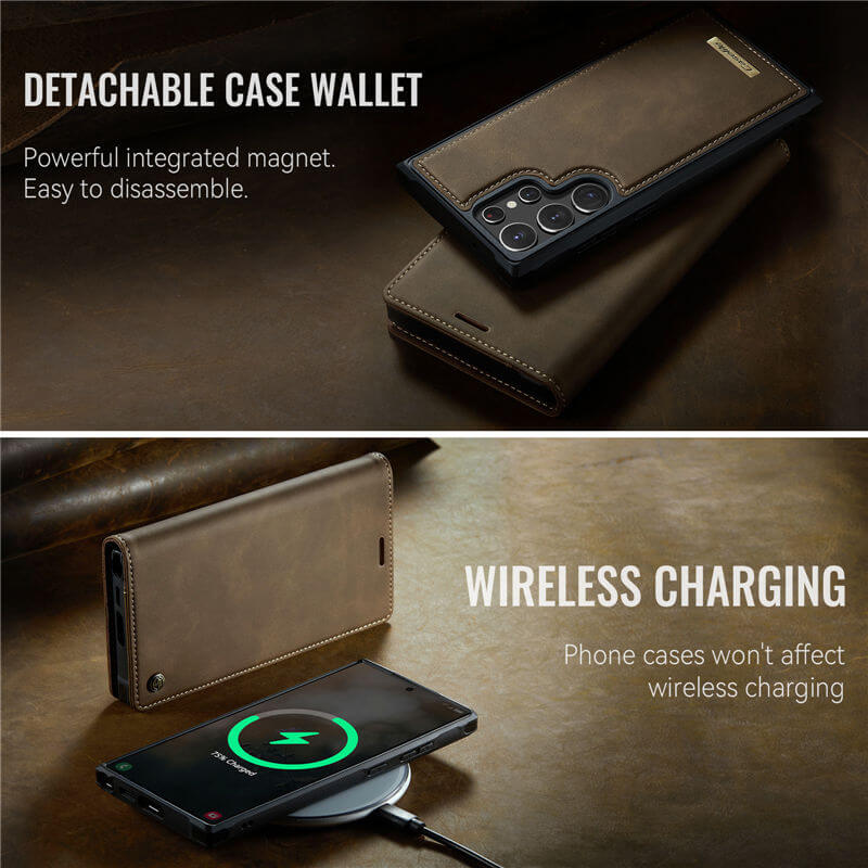 CaseMe Samsung Galaxy S22 Ultra 2-in-1 Magnetic Wallet Case