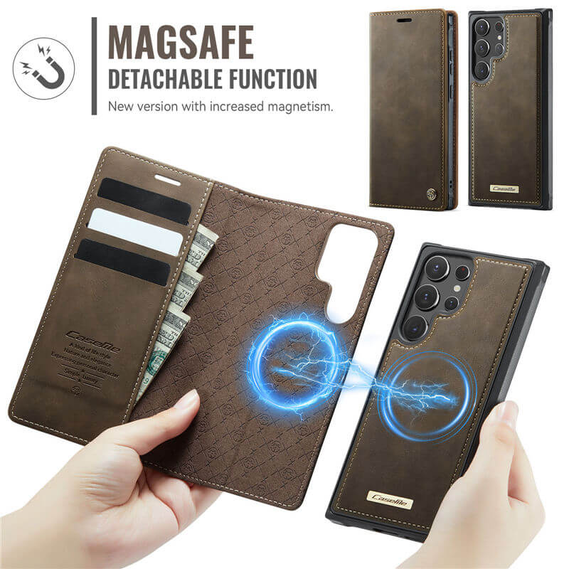 CaseMe Samsung Galaxy S22 Ultra 2-in-1 Magnetic Wallet Case