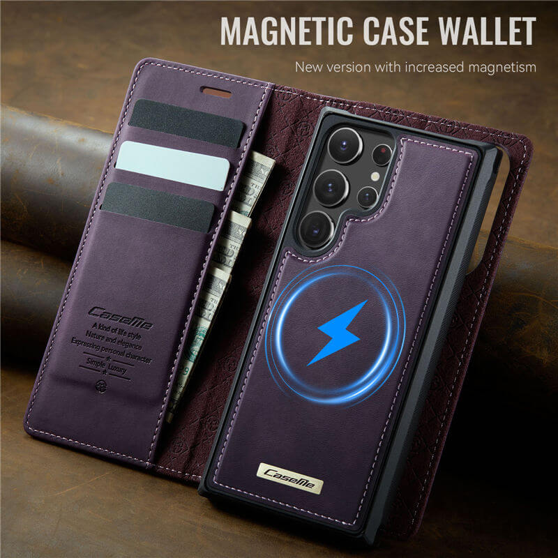 CaseMe Samsung Galaxy S22 Ultra 2-in-1 Magnetic Wallet Case