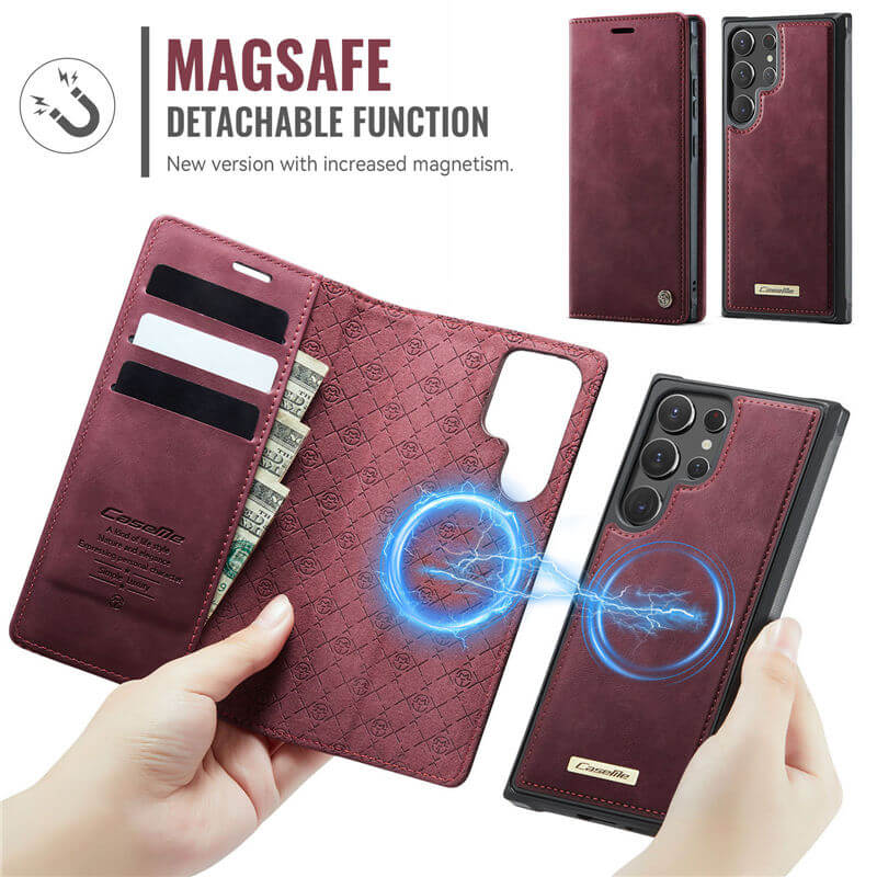 CaseMe Samsung Galaxy S22 Ultra 2-in-1 Magnetic Wallet Case