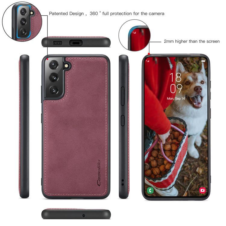 CaseMe Samsung Galaxy S22 Plus MultiFunctional Wallet Case Red