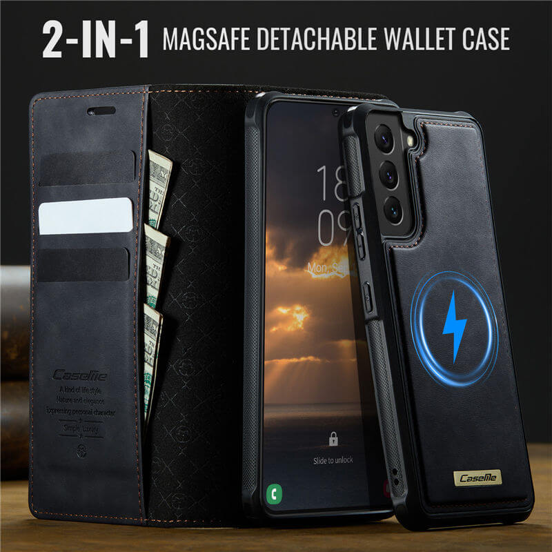 CaseMe Samsung Galaxy S22 2-in-1 Magnetic Wallet Case
