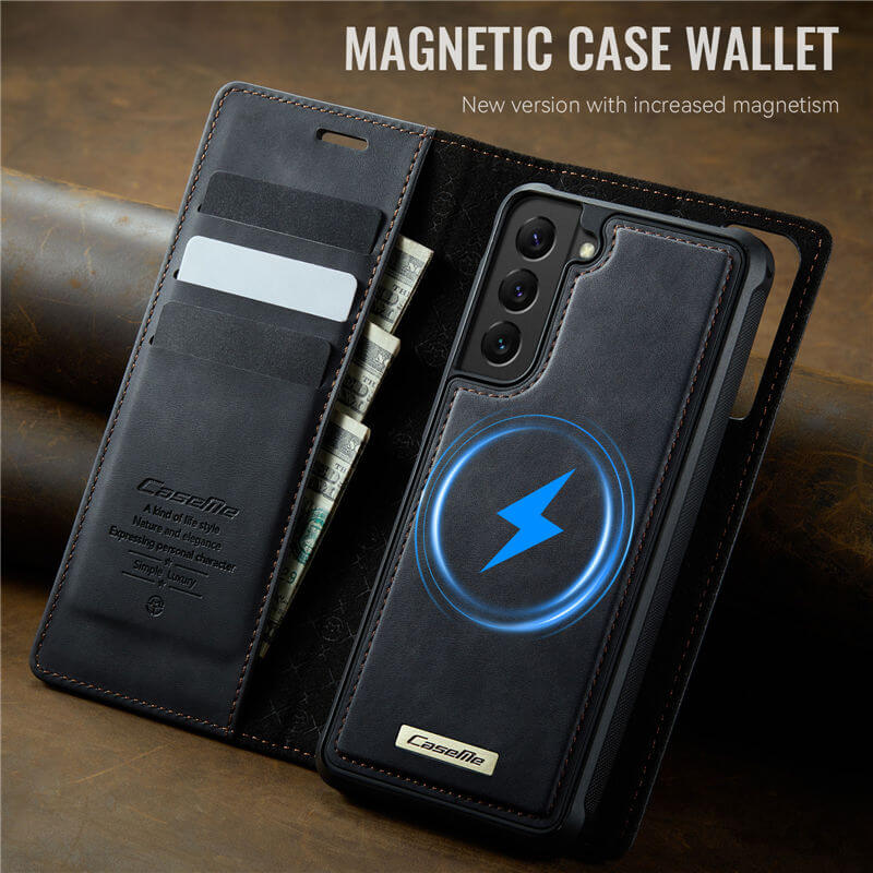 CaseMe Samsung Galaxy S22 2-in-1 Magnetic Wallet Case