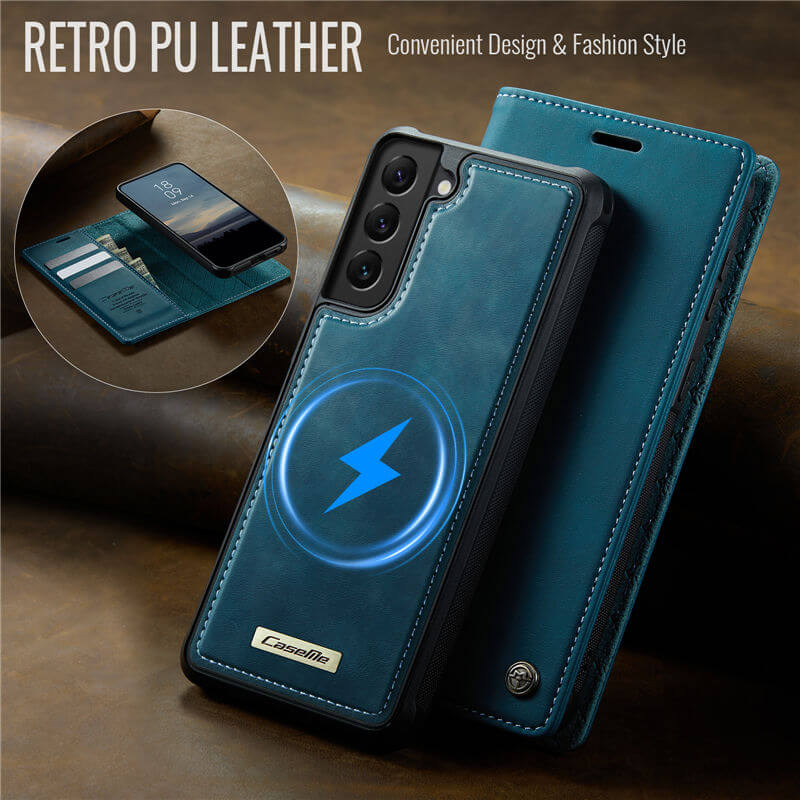 CaseMe Samsung Galaxy S22 2-in-1 Magnetic Wallet Case