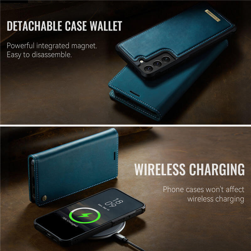 CaseMe Samsung Galaxy S22 2-in-1 Magnetic Wallet Case