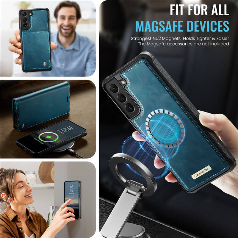 CaseMe Samsung Galaxy S22 2-in-1 Magnetic Wallet Case