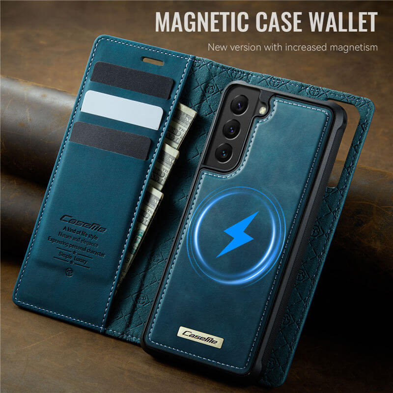 CaseMe Samsung Galaxy S22 2-in-1 Magnetic Wallet Case