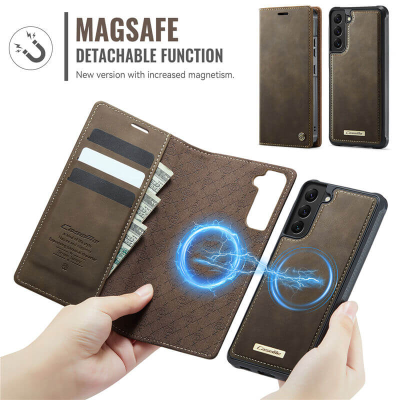 CaseMe Samsung Galaxy S22 Plus 2-in-1 Magnetic Wallet Case