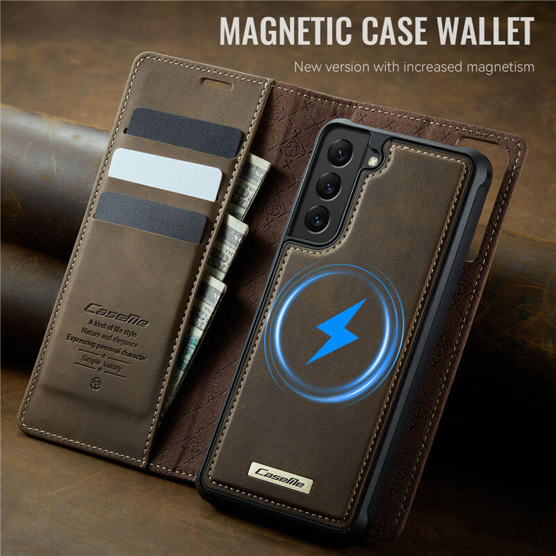 CaseMe Samsung Galaxy S22 Plus 2-in-1 Magnetic Wallet Case