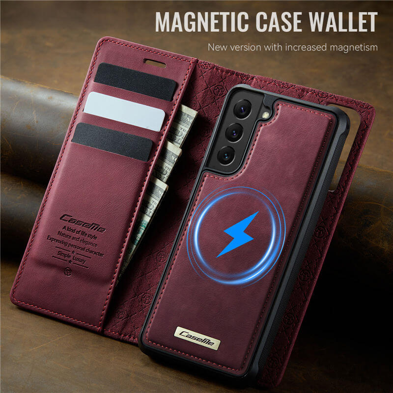 CaseMe Samsung Galaxy S22 2-in-1 Magnetic Wallet Case