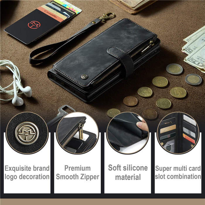 CaseMe Samsung Galaxy S23 FE Wallet Case with Wrist Strap