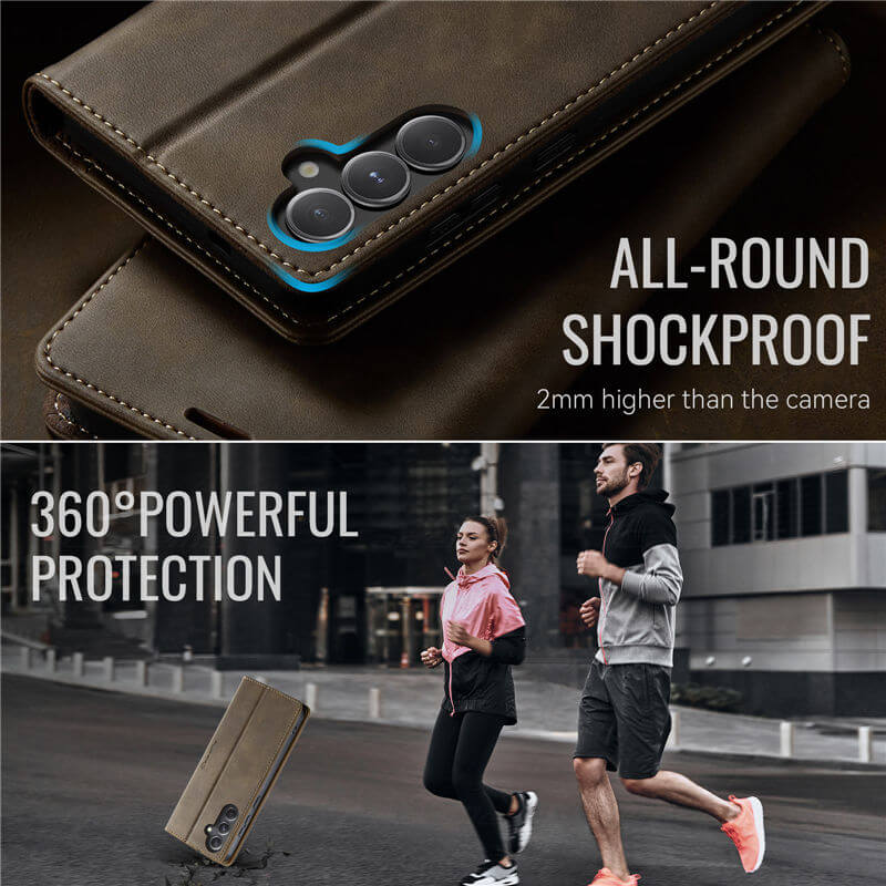 CaseMe Samsung Galaxy S23 FE Magnetic Wallet Case with RFID Blocking