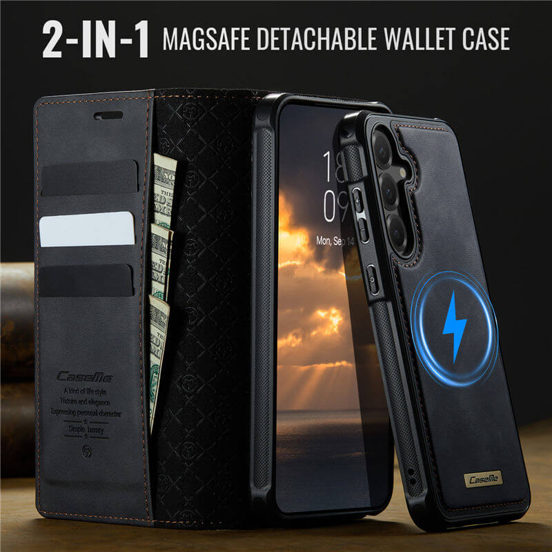 CaseMe Samsung Galaxy S23 FE 2-in-1 Magnetic Wallet Case
