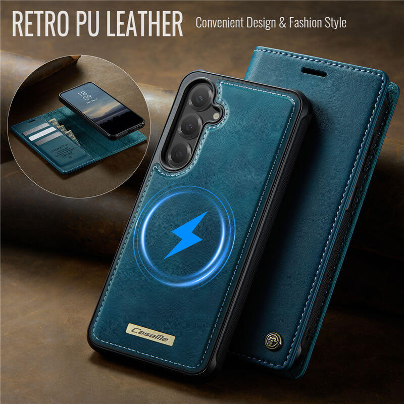 CaseMe Samsung Galaxy S23 FE 2-in-1 Magnetic Wallet Case