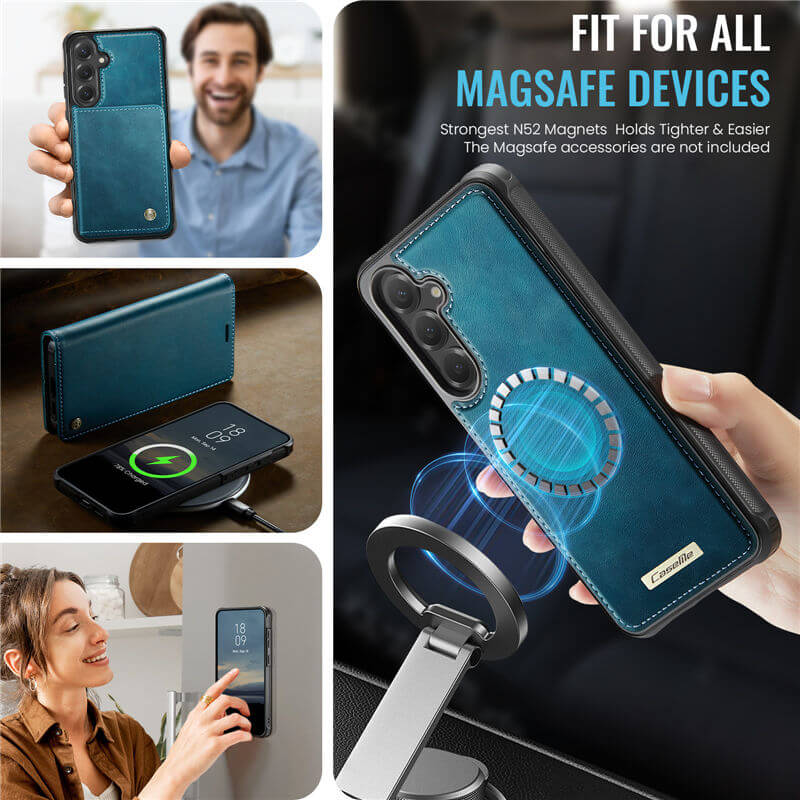 CaseMe Samsung Galaxy S23 FE 2-in-1 Magnetic Wallet Case