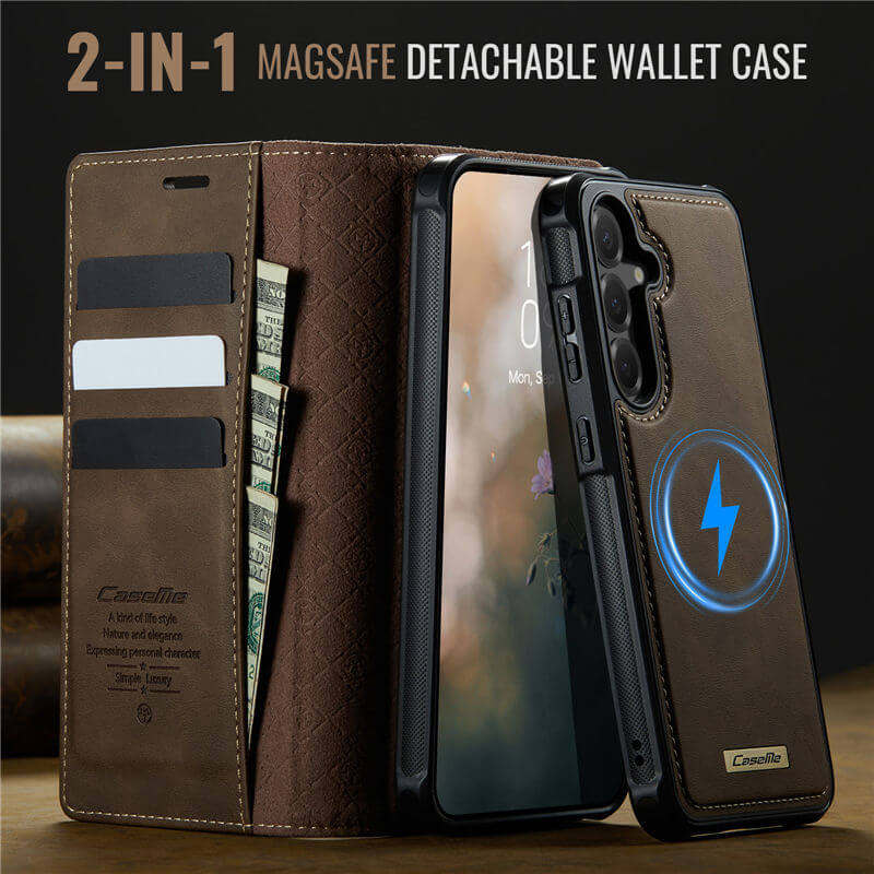 CaseMe Samsung Galaxy S23 FE 2-in-1 Magnetic Wallet Case