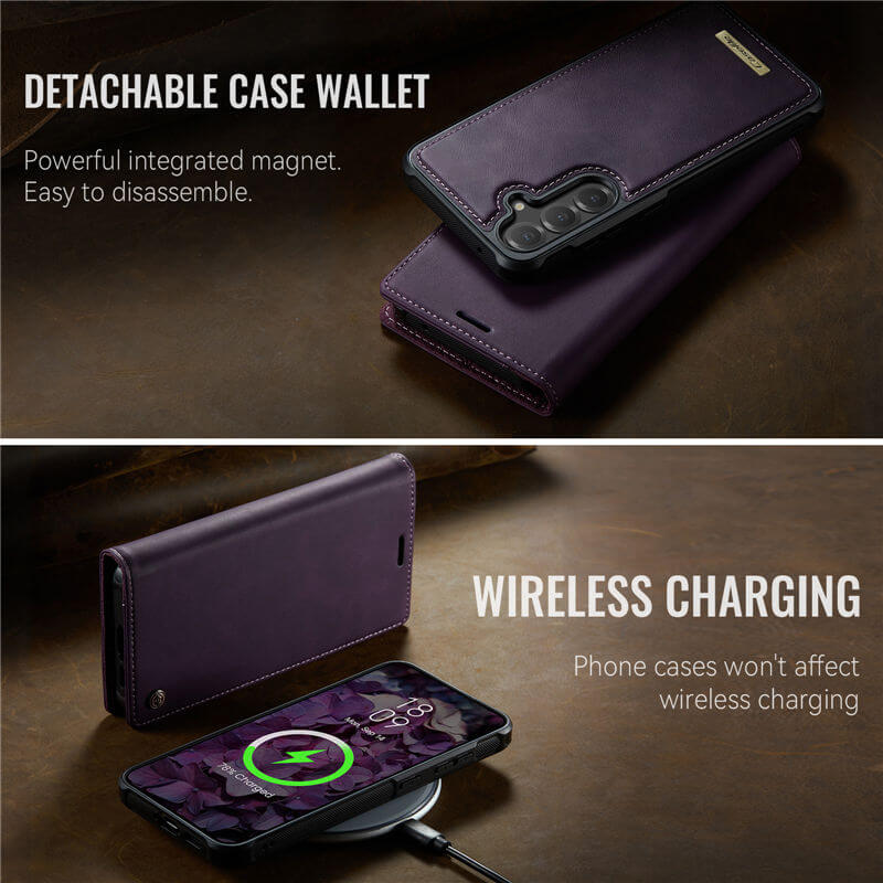 CaseMe Samsung Galaxy S23 FE 2-in-1 Magnetic Wallet Case