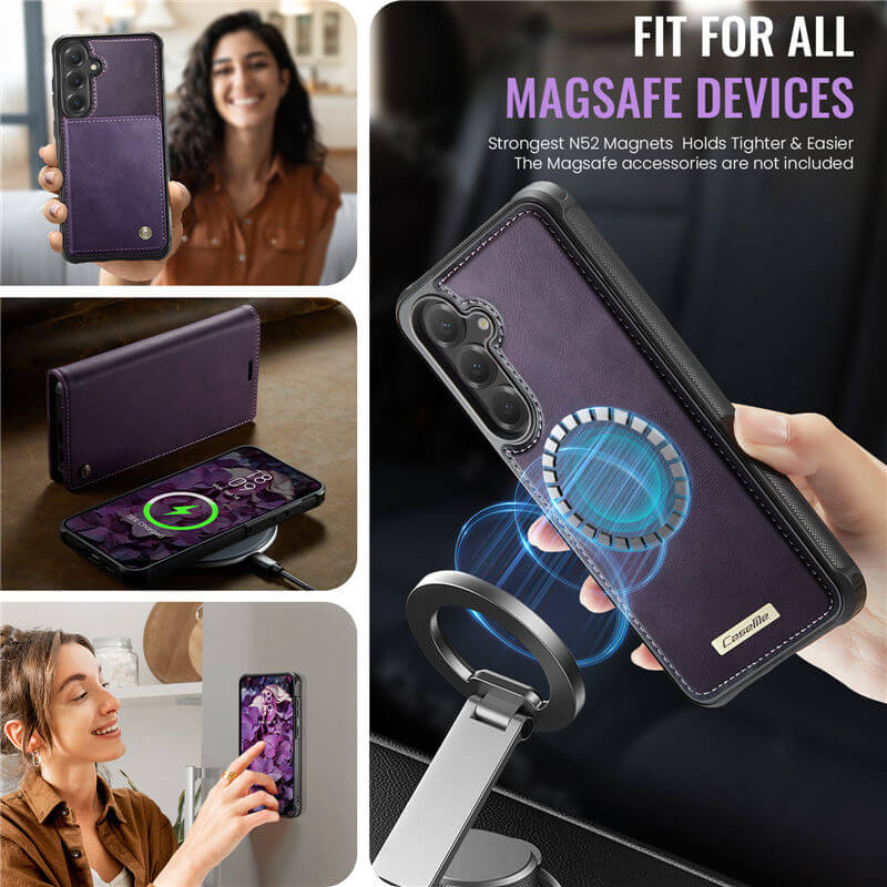 CaseMe Samsung Galaxy S23 FE 2-in-1 Magnetic Wallet Case