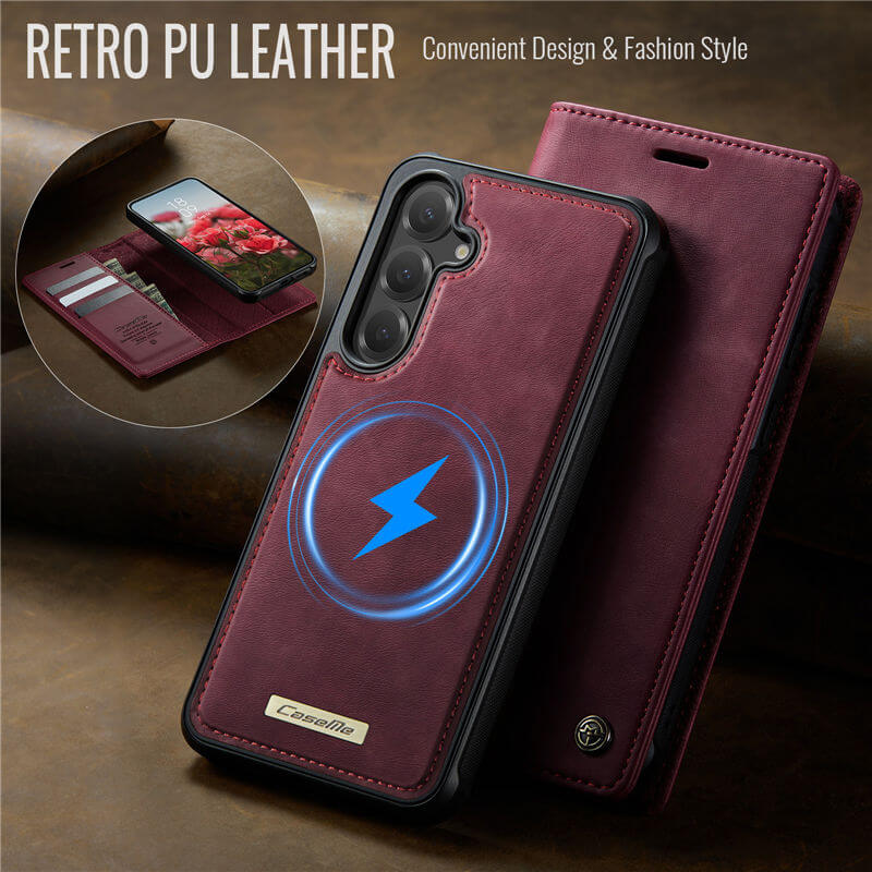 CaseMe Samsung Galaxy S23 FE 2-in-1 Magnetic Wallet Case