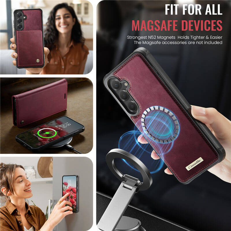 CaseMe Samsung Galaxy S23 FE 2-in-1 Magnetic Wallet Case
