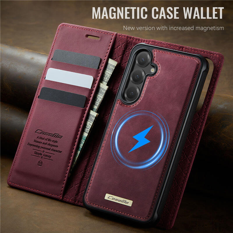 CaseMe Samsung Galaxy S23 FE 2-in-1 Magnetic Wallet Case