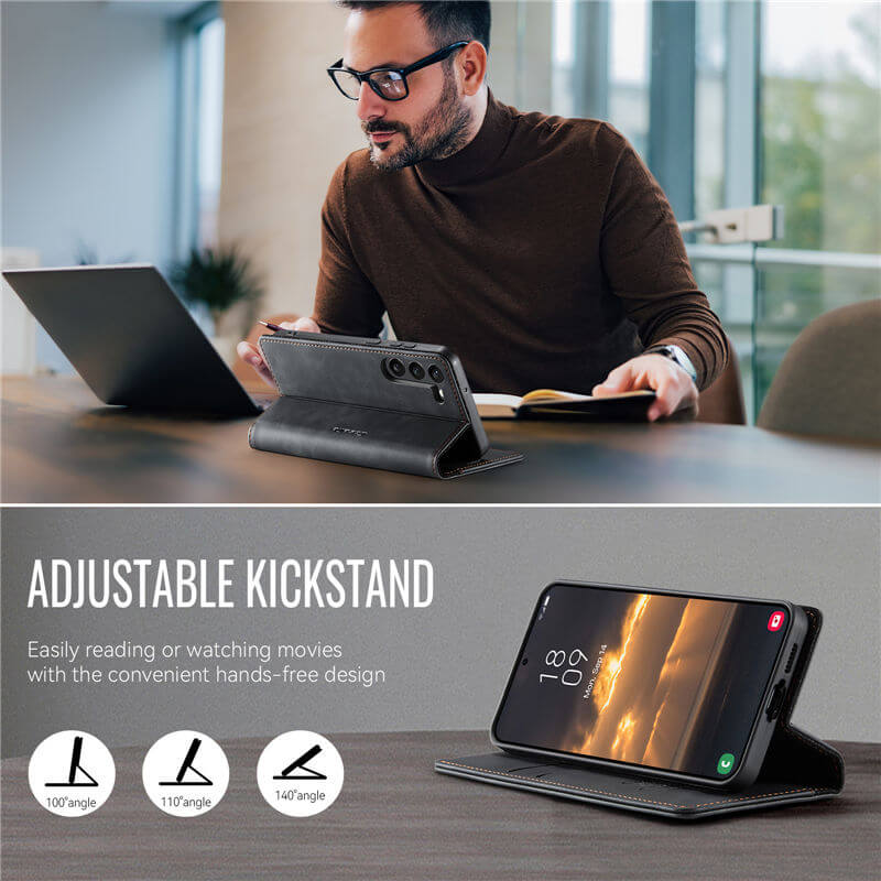 CaseMe Samsung Galaxy S23 Plus Magnetic Wallet Case with RFID Blocking