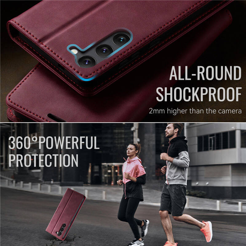 CaseMe Samsung Galaxy S23 Magnetic Wallet Case with RFID Blocking