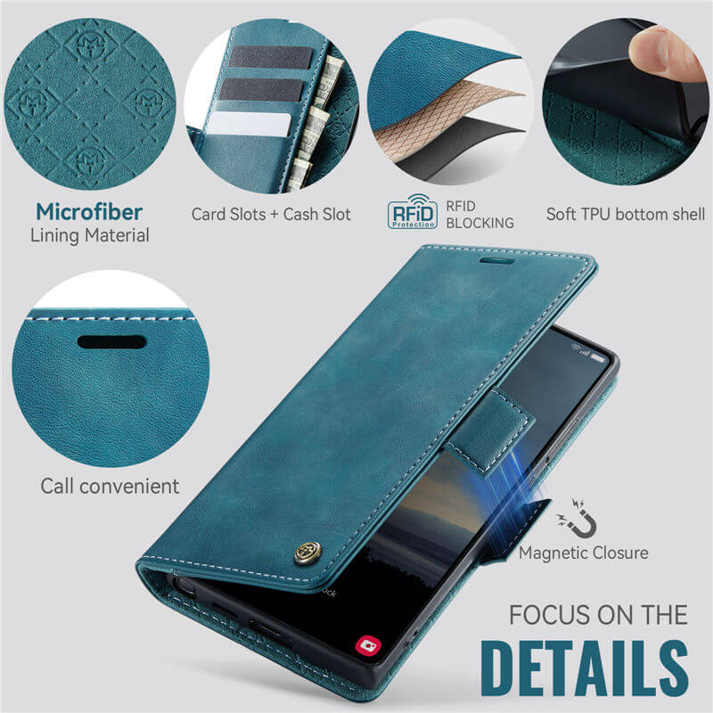 CaseMe Samsung Galaxy S23 Ultra Magnetic Wallet Case with RFID Blocking