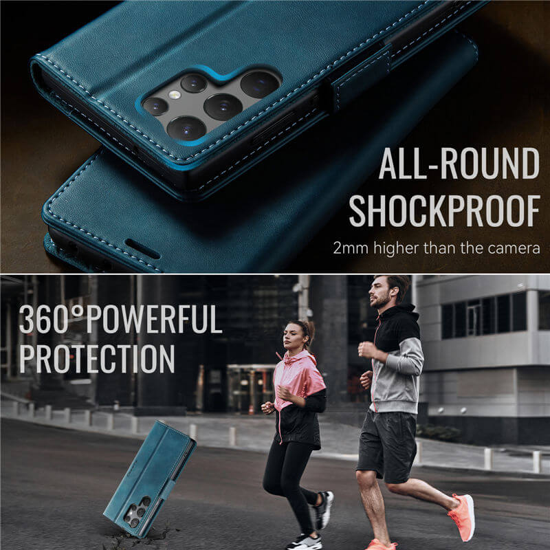 CaseMe Samsung Galaxy S23 Ultra Magnetic Wallet Case with RFID Blocking