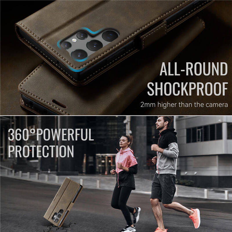 CaseMe Samsung Galaxy S23 Ultra Magnetic Wallet Case with RFID Blocking