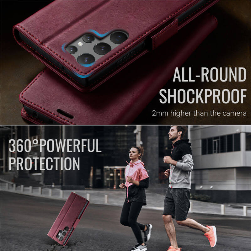 CaseMe Samsung Galaxy S23 Ultra Magnetic Wallet Case with RFID Blocking