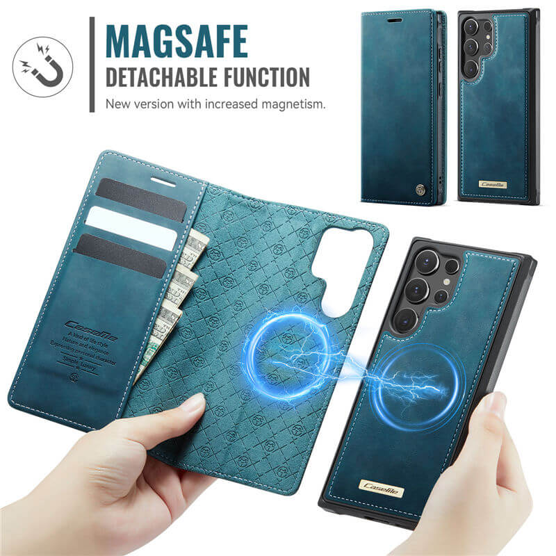CaseMe Samsung Galaxy S23 Ultra 2-in-1 Magnetic Wallet Case
