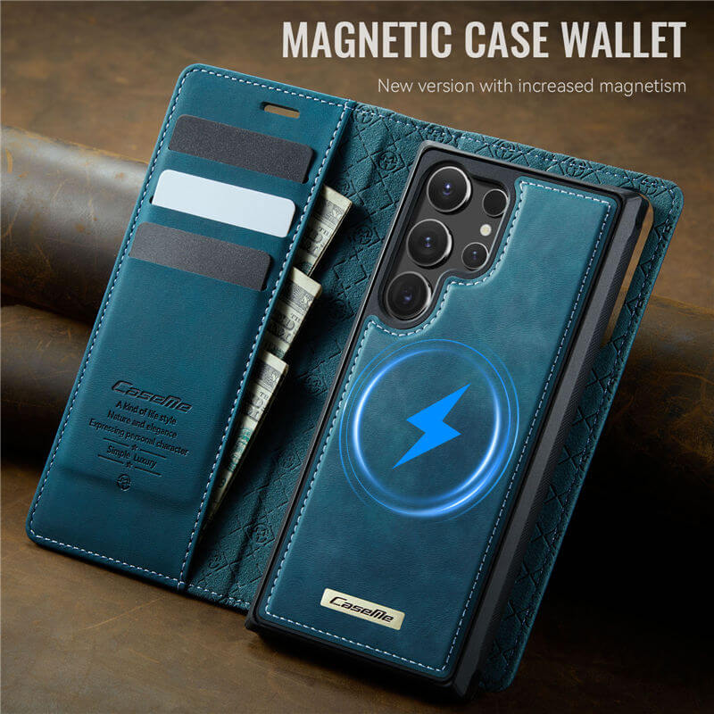 CaseMe Samsung Galaxy S23 Ultra 2-in-1 Magnetic Wallet Case