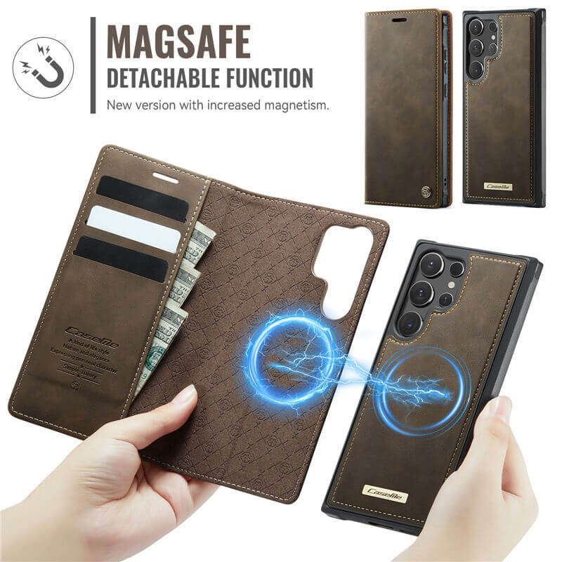 CaseMe Samsung Galaxy S23 Ultra 2-in-1 Magnetic Wallet Case