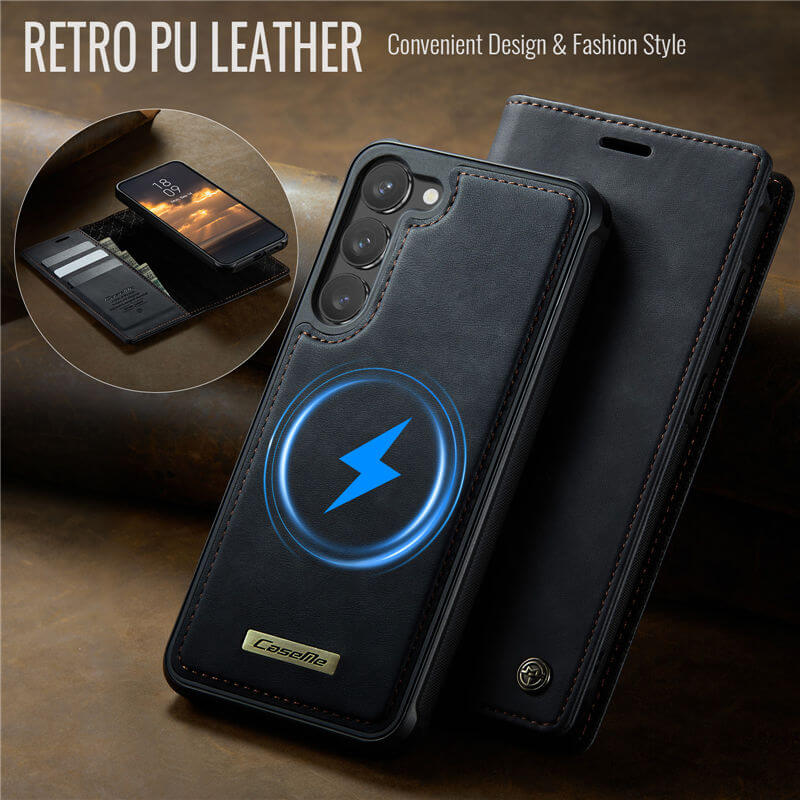 CaseMe Samsung Galaxy S23 Plus 2-in-1 Magnetic Wallet Case