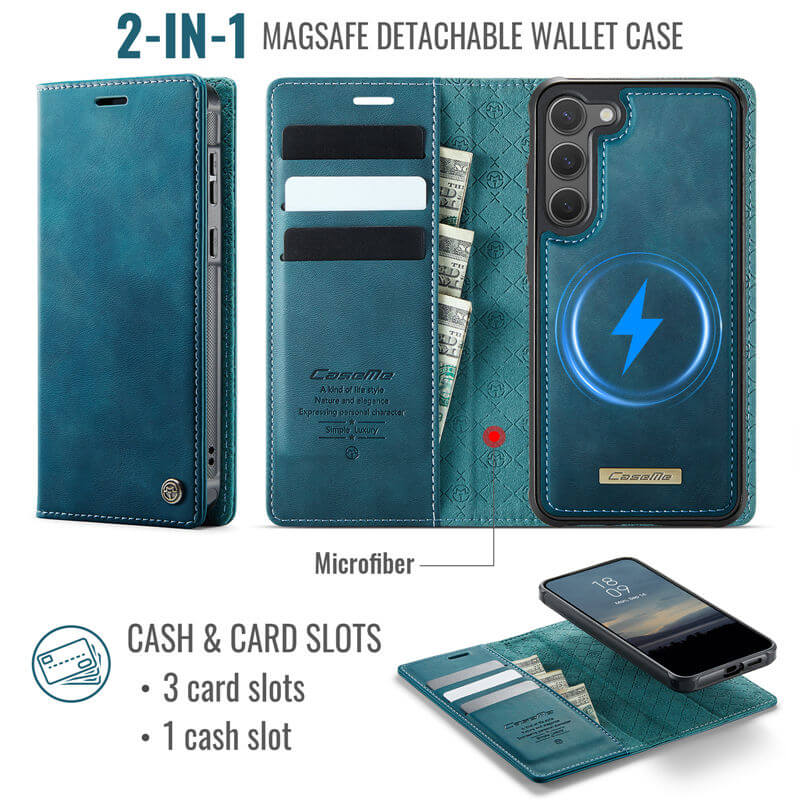 CaseMe Samsung Galaxy S23 2-in-1 Magnetic Wallet Case