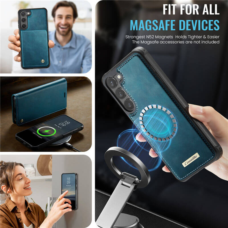 CaseMe Samsung Galaxy S23 2-in-1 Magnetic Wallet Case
