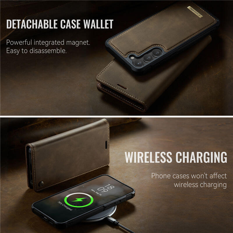 CaseMe Samsung Galaxy S23 Plus 2-in-1 Magnetic Wallet Case